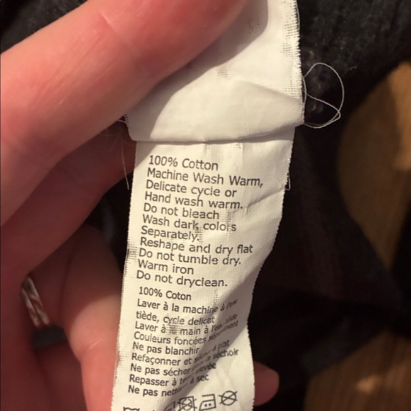 Tomodachi Classic Black and Blue and White Striped Zip-Up Sweater - Picture 5 of 10